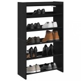 Gossi pantofar, negru, 60x25x100 cm, lemn prelucrat
