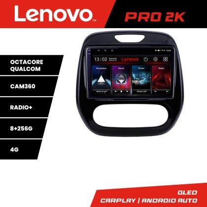 Navigatie Renault Captur 2013-2020 Android radio gps internet 8 core QLED 2K 8+256 360 Lenovo CarStore Technology