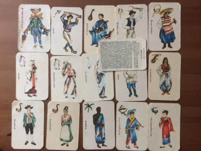 pacalici lot 15 carti pentru jocul de carti joc vechi epoca de aur incomplet foto