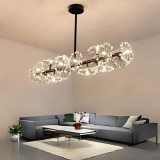 Candelabru Cristal PETERHOF Regalis 16x G4, Lungime 120cm, Negru ModernLight Concept