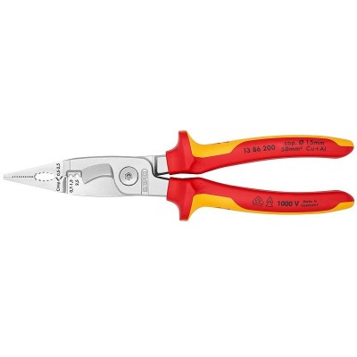 Cleste profesional combinat izolat Knipex 13 86 200, 200 mm, 6 in 1 foto