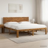 Cumpara ieftin Cadru de pat dublu cu spatar ROSTOCK natural 180 x 200 cm