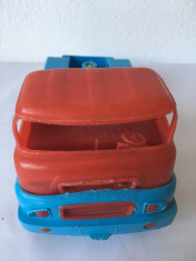 Jucarie camion plastic vechi (posibil romanesc?) 23 cm lungime, colectie foto