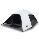 Cort camping cupola 4 persoane alb, tesatura opaca, impermeabil