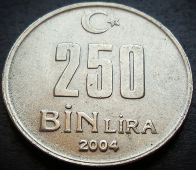 Moneda 250000 LIRE / 250 BIN LIRA - TURCIA, anul 2004 * cod 4563 = A.UNC foto