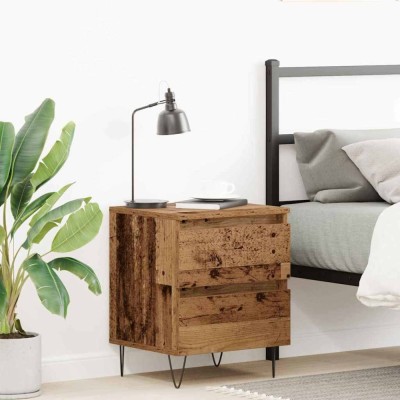 vidaXL Dulap de noapte Lemn vechi 40 x 35 x 50 cm Lemn compozit 863482 foto