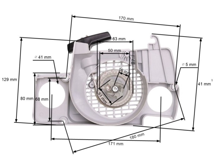 Demaror drujba compatibil Stihl MS 170, MS 180, 017, 018