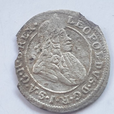 Silezia 1 kreuzer 1700 Opole argint Leopold l foto