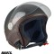 Casca open face pentru scuter - motocicleta (demi-jet) Max Helmets model DJ06 LS Vision (V2B) culoare: negru mat/maro (NOM) &ndash; 100% MADE IN ITALY M (57