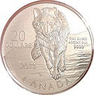 Canada 20 Dollars 2013 - Wolf, Argint 7.96g-999, Sbs1 , KM-1511 UNC !!! foto