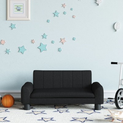 Gossi canapea pentru copii, negru, 70x45x30 cm, material textil foto
