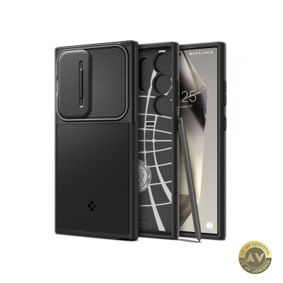 Husa pentru Samsung Galaxy S24 Ultra S928 Spigen OPTIK ARMOR Neagra ACS07313 foto