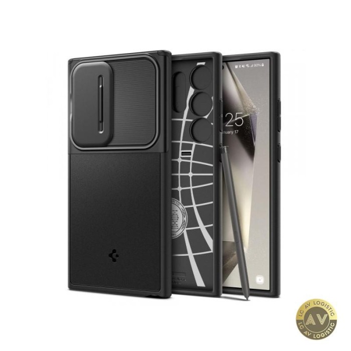 Husa pentru Samsung Galaxy S24 Ultra S928 Spigen OPTIK ARMOR Neagra ACS07313