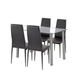 Nolen 4+1 set de sufragerie negru