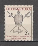 Luxemburg.1954 C.M. de scrima ML.17, Nestampilat