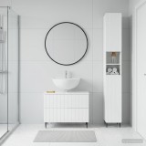 Cumpara ieftin Set de dulapuri pentru baie, 2 piese ZWOLLE Alb foarte lucios