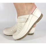 Saboți medicinali din piele bej, reglabili cu tehnologie avansată de gel 154405, 36, 39 - 42
