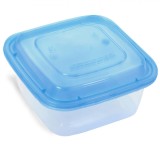 Set Caserole Alimente, Model Ciel, Capacitate 1L, 4 Bucăți, Plastic Transparent, Oem