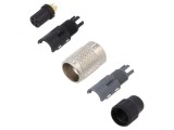 Conector M9 mamă aurit 125V IP40 4 pini pe cablu
