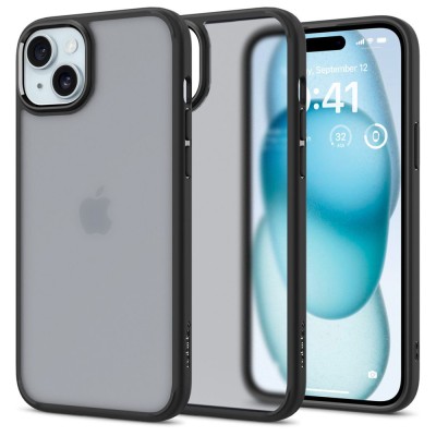 Husa pentru iPhone 15, Spigen Ultra Hybrid, Frost Black foto