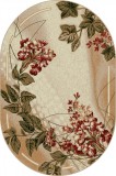 Cumpara ieftin Covor Oval Model Lotos 1511-110, Marime 80 x 150 cm, Bej, Crem, Inaltime Fir 8 mm, Antialergic, Polipropilena, Living, Dormitor, Sufragerie, Birou