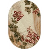 Covor Oval Model Lotos 1511-110, Marime 80 x 150 cm, Bej, Crem, Inaltime Fir 8 mm, Antialergic, Polipropilena, Living, Dormitor, Sufragerie, Birou