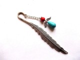semn de carte ingeras cu howlite si turcoaz 35233