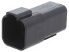 Conector cablu-cablu BULGIN 6 pini IP68 tata, serie PX0, montare pe cablu, negru