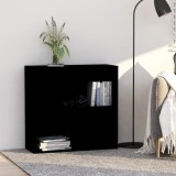Gossi biblioteca, negru, 80x30x76,5 cm, lemn prelucrat