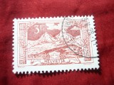 Serie 1 valoare Elvetia 1918 Peisaje , 3fr stampilat