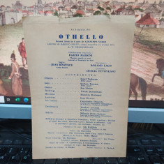 Afiș Othello, joi 9 mar. 1961, dramă lirică de Giuseppe Verdi libretul Boito 097