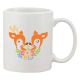 Cana alba personalizata &#039;DEER IN LOVE&#039;, INOVATIX&reg;. 330ml