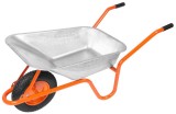 Roaba zincata Strend Pro Premium Fortis D-1, 100 L, roata pneumatica, max. 160 kg