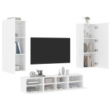 VidaXL Unități TV de perete, 5 piese, alb, lemn prelucrat 3216539