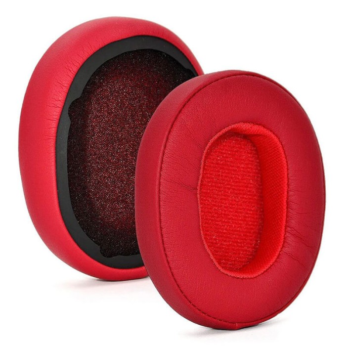 Set 2 bureti Edman pentru casti Skullcandy Crusher 3.0 / 2.0 / 360 / EVO / ANC, Hesh 3, Venue Wireless Over-Ear, Piele ecologica, Rosu