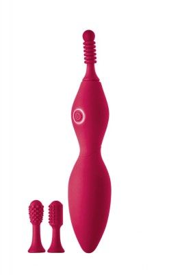 Vibrator Tip Verona+3 Accesorii Silicon 10 Moduri Vibratii USB Fuchsia 18.5 cm foto