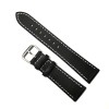 Curea ceas piele neagra + cusatura alba 18mm, 20mm, 22mm WZ5210, Time Veranda