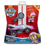 PATRULA CATELUSILOR SKYE MASINA DE CURSE CU SUNETE SI MOTOR PULL-BACK SuperHeroes ToysZone, Spin Master