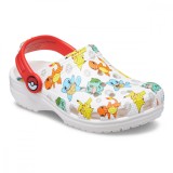 Saboti Crocs Classic Pokemon Clog Kids Alb - White/Multi, 28 - 30, 32 - 34, 36 - 38