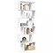 vidaXL Bibliotecă/separator cameră, 6 niveluri, alb, 70x24x193cm, lemn
