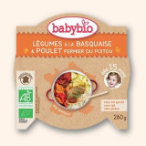 Meniu cu Legume Basquaise si Pui de Poitou, +15 luni, 260 g, Babybio