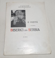 Carte anul 1911 O vizita la Cateva Biserici din Serbia - G. Bals foto