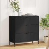 VidaXL Bufet cu sertar Negru 79.5 x 33 x 82 cm Lemn compozit