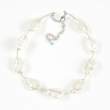 Colier elegant cu pietre albe neregulate