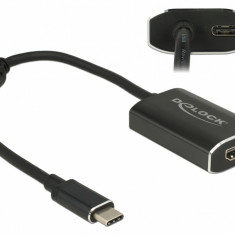 Adaptor USB-C la HDMI (DP Alt Mode) 4K 60 Hz T-M cu PD (Power delivery), Delock 62988