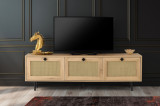Comoda TV Alcazar, Kalune Design, 180x40x60 cm, natural/negru