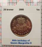 Danemarca 20 kroner 2000 - Queens Birthday - km 885 - G011