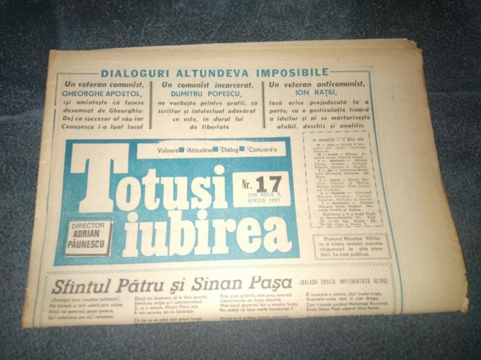 ZIARUL TOTUSI IUBIREA NR 17 APRILIE 1991