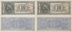 2 x 1944 ( 20 X ) , 10,000,000,000 drachmai ( P-134b ) - Grecia - stare aUNC foto