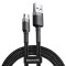 Baseus Micro USB Cafule Cablu de date și &icirc;ncărcare 2,4A 0,5 m gri negru (CAMKLF-AG1)